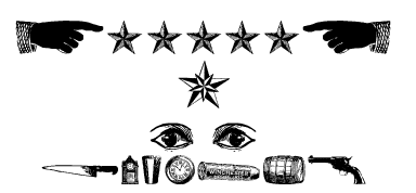 A Wild West style font called Western Bullets from the Walden Font Co. It is part of the Wild West Press set of fonts.